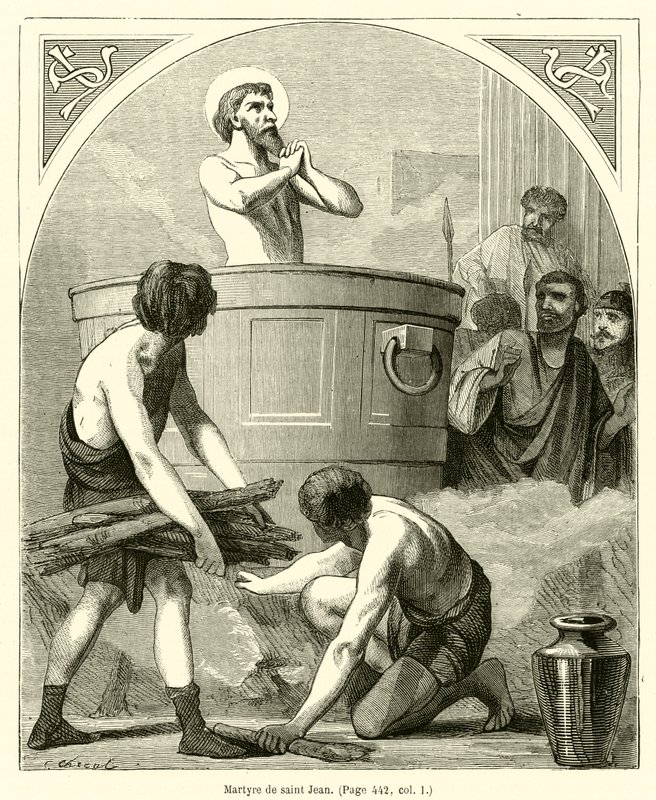 Martyre de saint Jean (gravure) - French School
