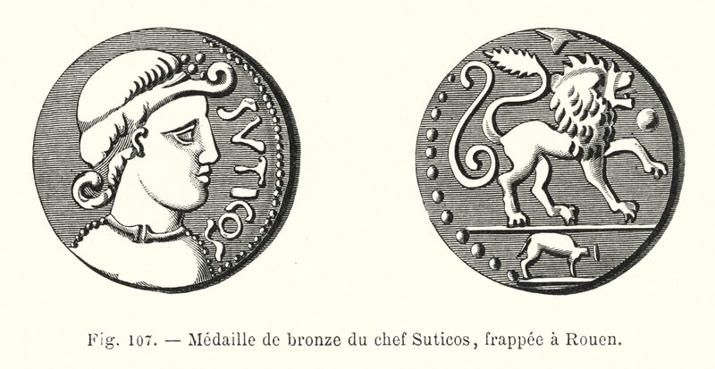 Médaille de bronze du chef Suticos, frappée à Rouen - French School