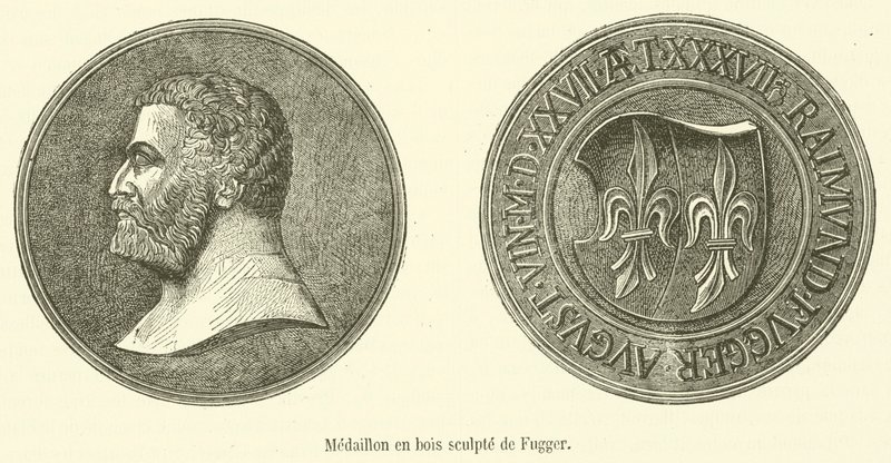 Médaillon en bois sculpté de Fugger - French School