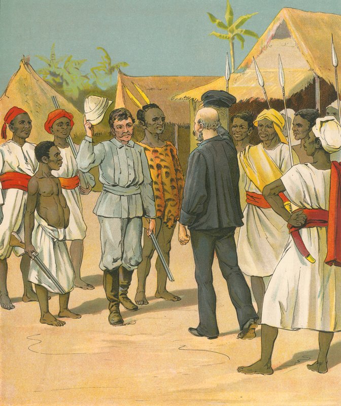 Rencontre entre Stanley et Livingstone - French School