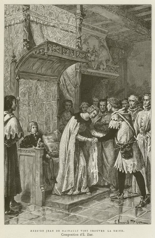 Messire Jean De Hainault Vint Trouver La Reine - French School