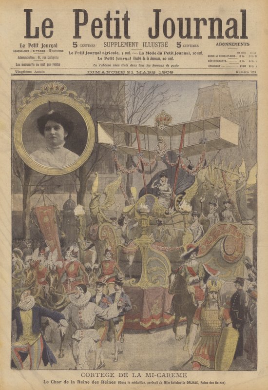 Procession de la mi-carême à Paris (lithographie couleur) - French School