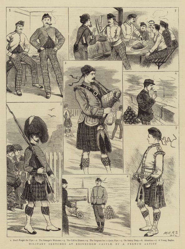 Croquis militaires au château d
