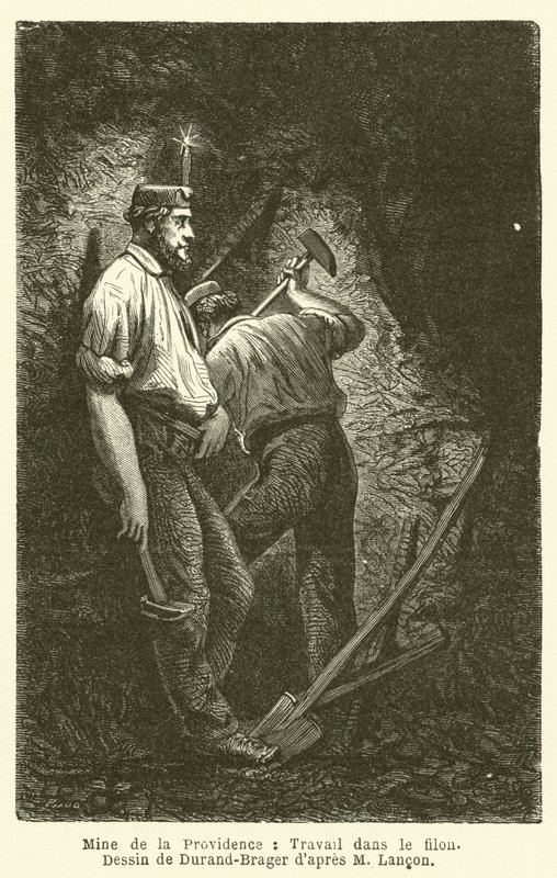 Mine de la Providence, travail dans le filon - French School