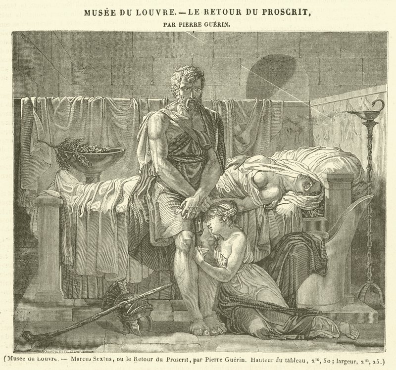 Musée du Louvre, Marcus Sextus, ou le Retour du Proscrit - French School