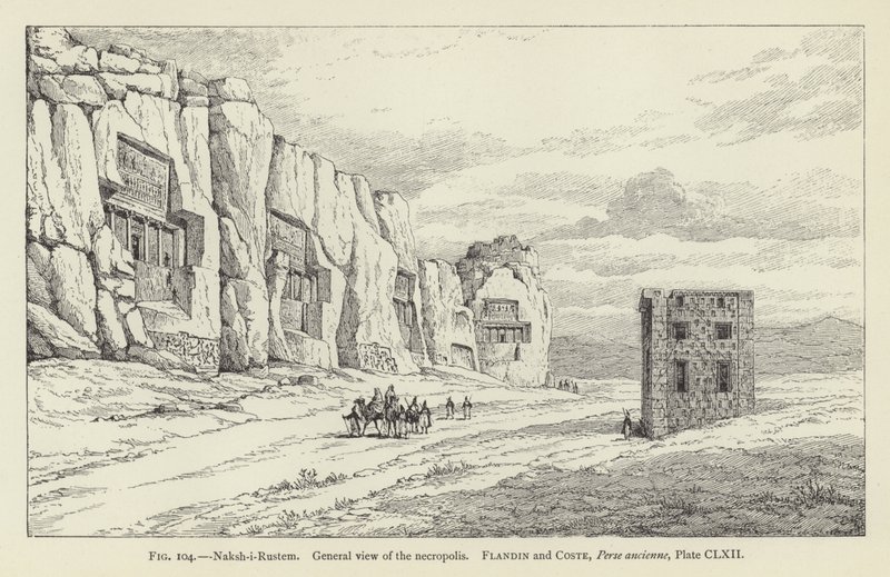 Naksh-i-Rustem, vue générale de la nécropole - French School
