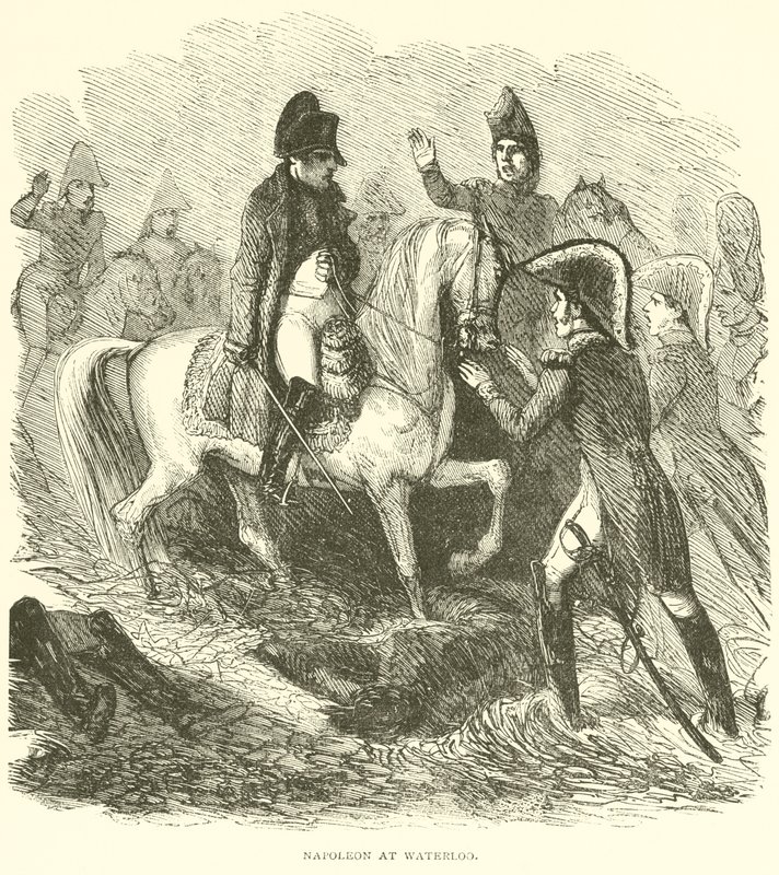 Napoléon à Waterloo - French School