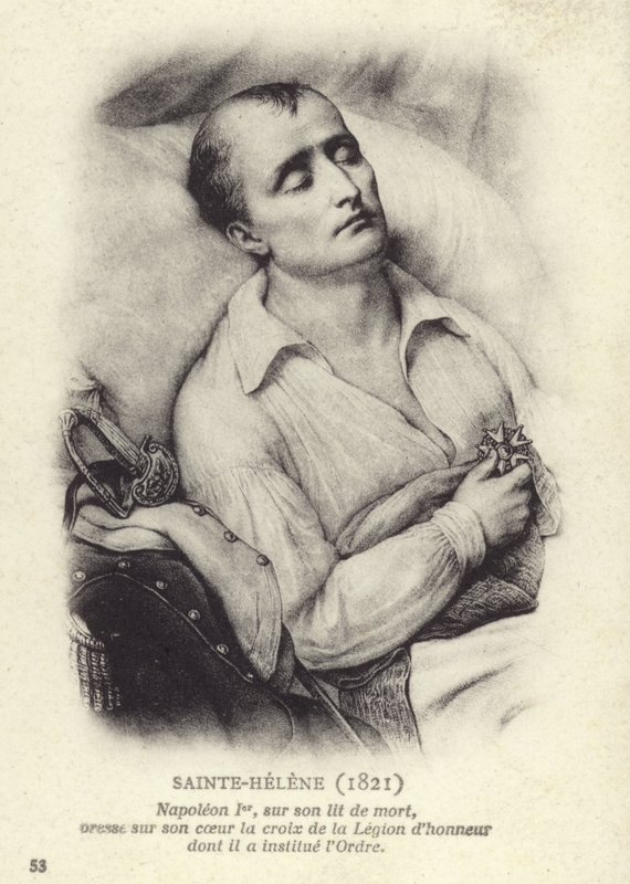 Napoléon sur son lit de mort - French School