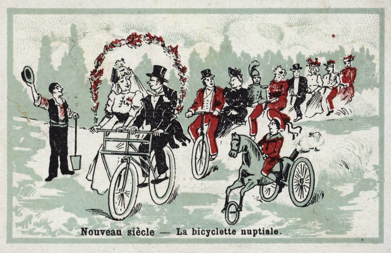 Nouveau siècle - le vélo de mariage - French School