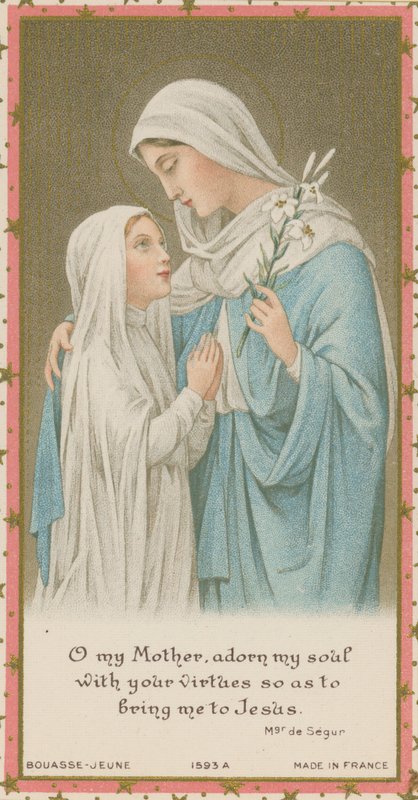 Ô ma Mère, orne mon âme de tes vertus pour m