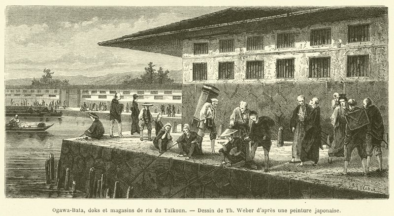 Ogawa-Bata, doks et magasins de riz du Taikoun - French School