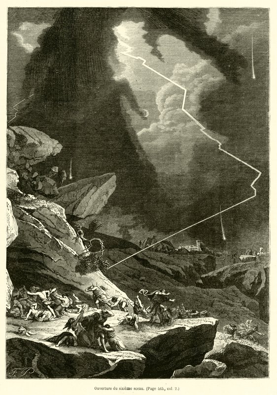 Ouverture du sixième sceau (gravure) - French School