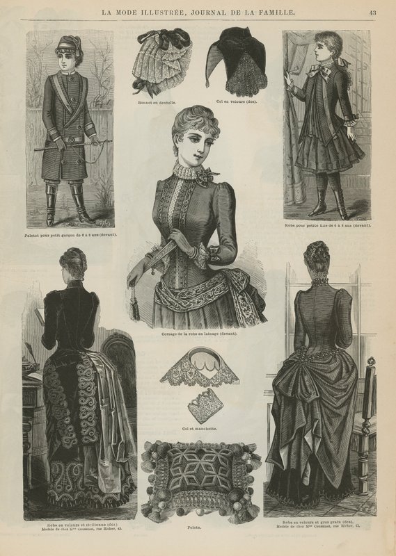 Page de La Mode Illustrée, 1885 - French School