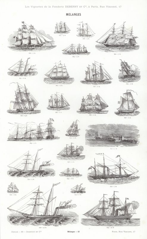 Page de Vignettes Typographiques - French School