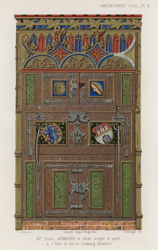 Armoire en chêne peint dans l