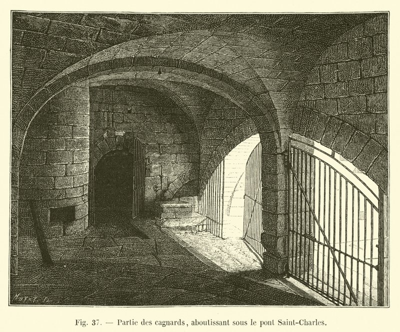 Partie des cagnards, aboutissant sous le pont Saint-Charles - French School