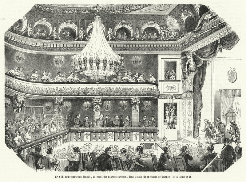 Spectacle donné au profit des ouvriers pauvres au Trianon, Versailles - French School