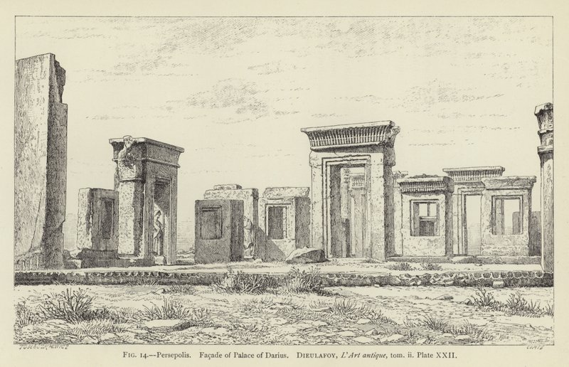 Persépolis, Façade du Palais de Darius - French School
