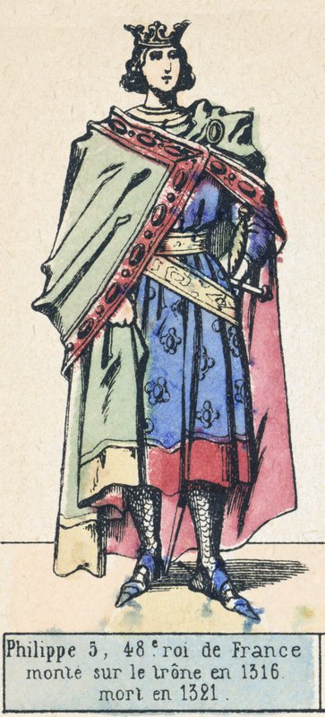 Philippe 5, 48e roi de France, monte sur le trône en 1316, mort en 1321 - French School