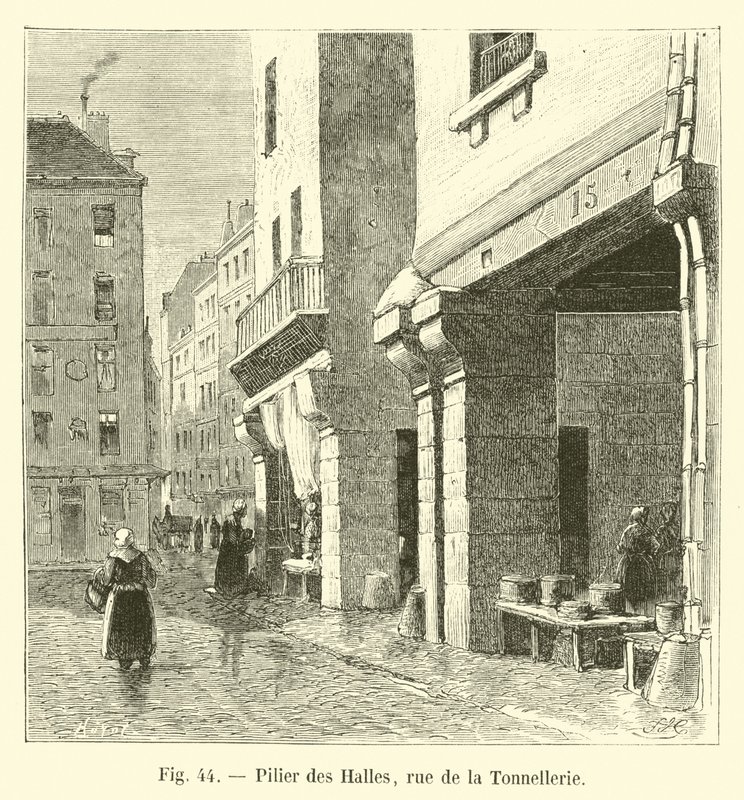 Pilier des Halles, rue de la Tonnellerie - French School