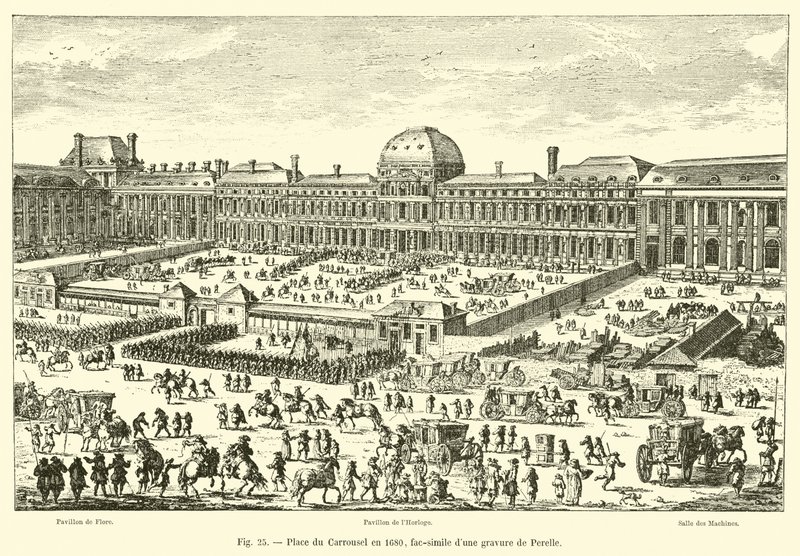 Place du Carrousel en 1680, fac-similé d