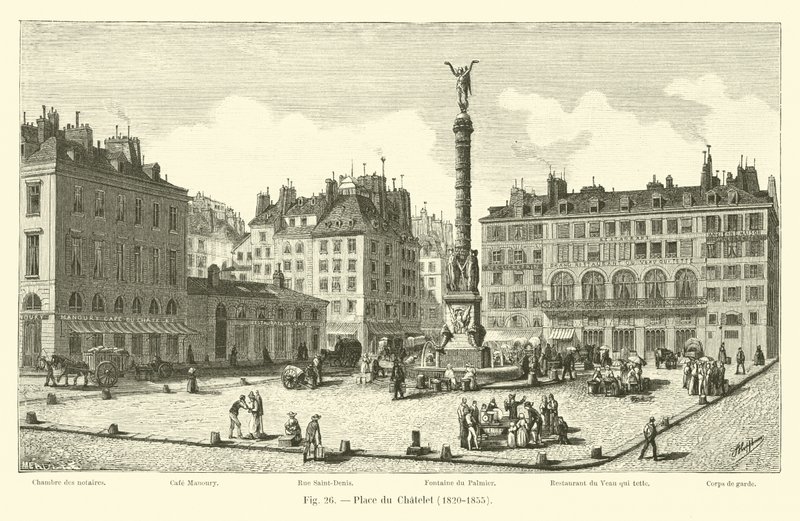 Place du Châtelet, 1820-1855 - French School