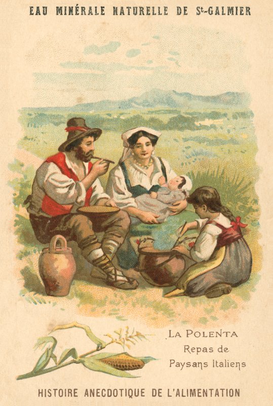 Polenta, repas des paysans italiens - French School