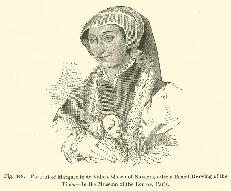 Portrait de Marguerite de Valois, Reine de Navarre (gravure) - French School