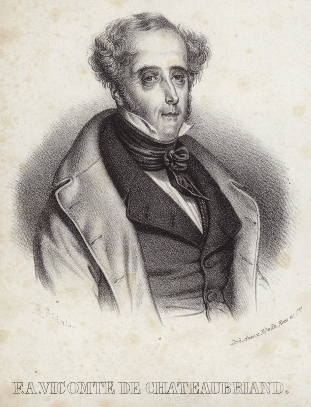 Portrait du vicomte de Chateaubriand - French School