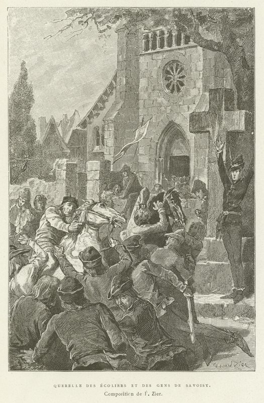 Querelle entre étudiants et le peuple de Savoisy - French School
