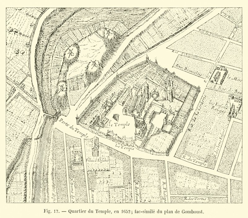 Quartier du Temple, en 1652 - French School