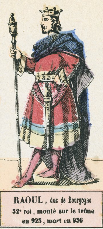 Raoul, duc de Bourgogne, 32e roi, monte sur le trône en 923, mort en 936 - French School