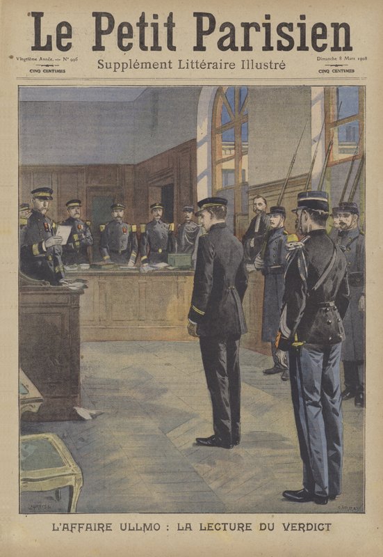 Lecture du verdict au procès pour trahison de Charles Benjamin Ullmo - French School