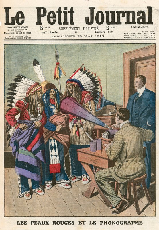 Indiens rouges et le phonographe - French School