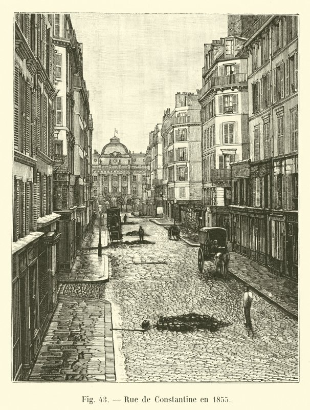 Rue de Constantine en 1855 - French School