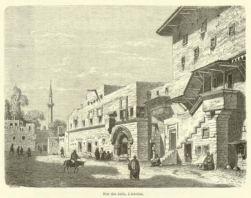 Rue des Juifs, à Rhodes - French School