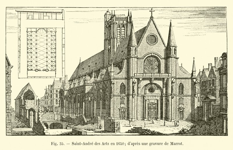 Saint-André des Arts en 1650 - French School