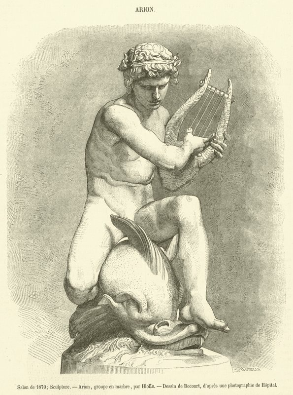Salon de 1870, Sculpture, Arion, groupe en marbre - French School