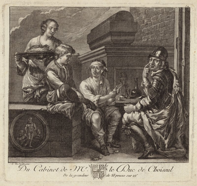 Représentation satirique du cabinet du duc de Choiseul - French School