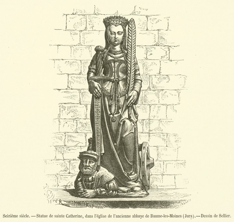 Seizième siècle, Statue de sainte Catherine, dans l