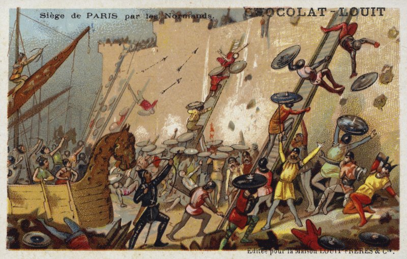 Siège de Paris par les Normands, IXe siècle - French School