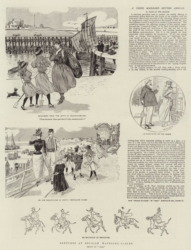 Croquis aux stations balnéaires belges - French School