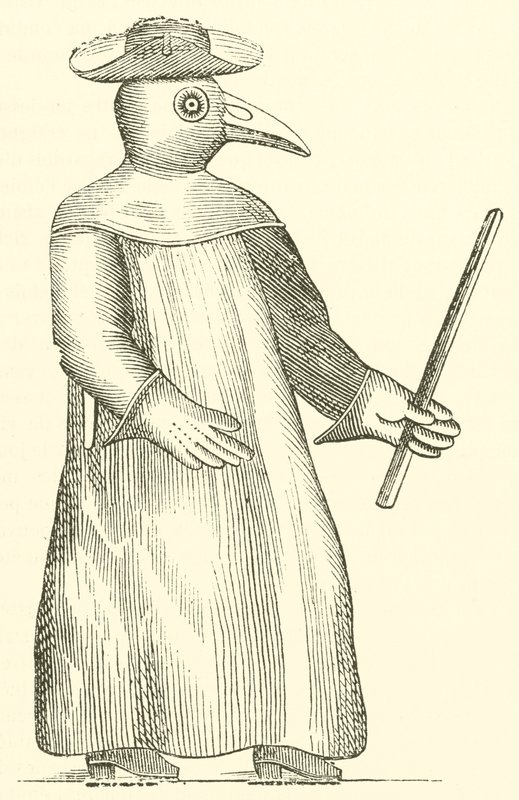 Sous cette gravure, qui sert de frontispice au Traite de la peste - French School