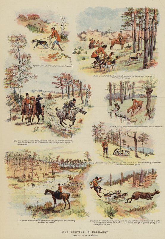 Chasse au cerf en Normandie - French School