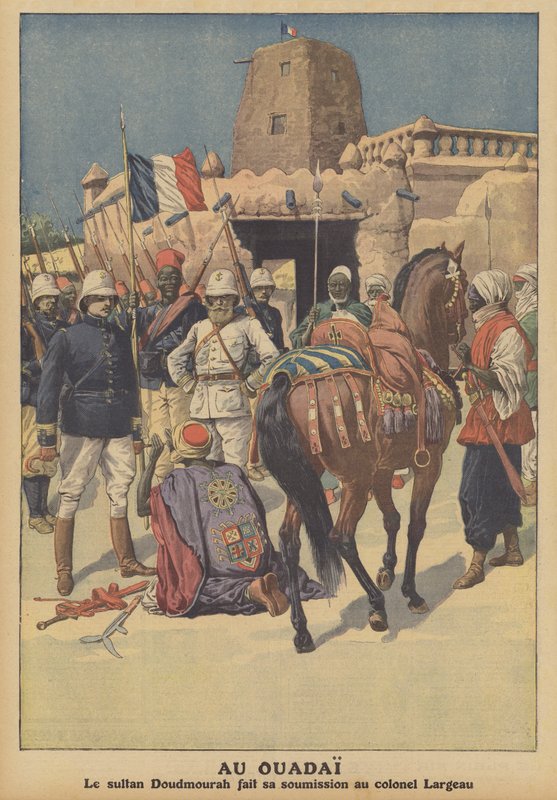 Reddition du sultan Wadai Doudmourrah aux troupes françaises commandées par le colonel Largeau - French School