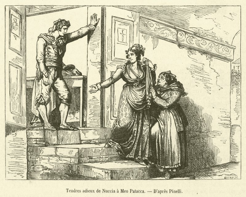 Tendres adieux de Nuccia à Meo Patacca - French School