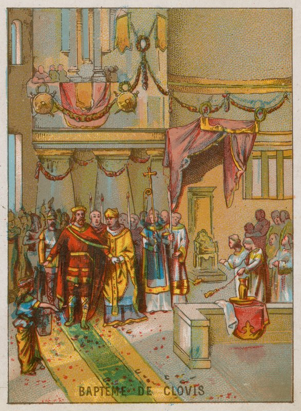 Le baptême du roi Clovis - French School