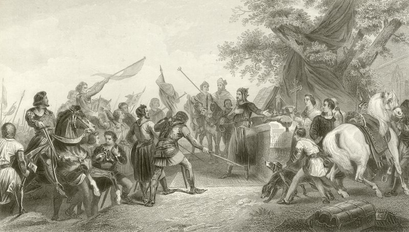 La bataille de Bouvines, 1214 - French School
