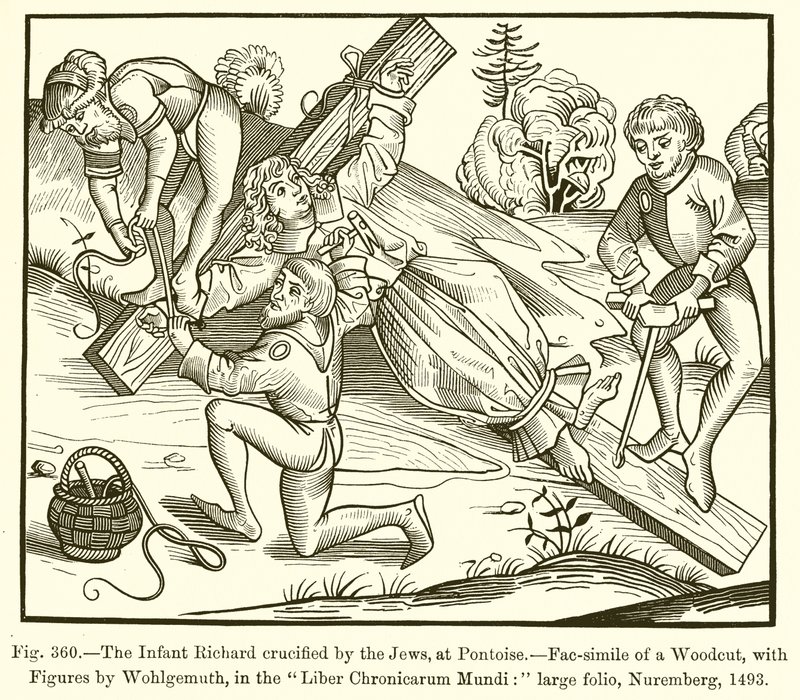 Le jeune Richard crucifié par les Juifs, à Pontoise - French School
