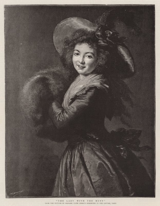 La Dame au manchon - French School